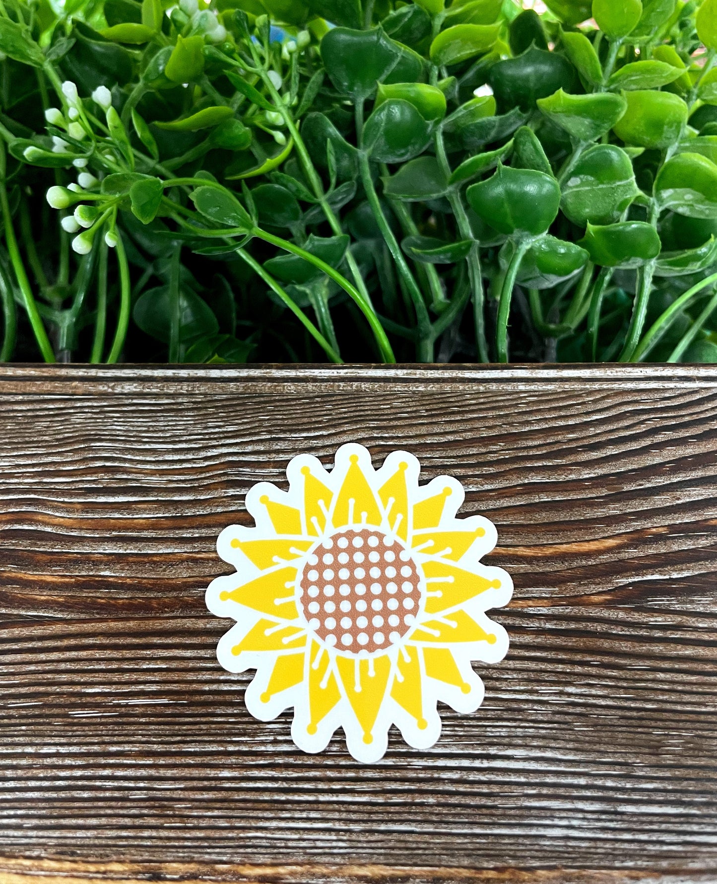 Yellow Sunflower, Die Cut Vinyl Sticker, , Boho Fun, Water Resistant |Sticker or Magnet