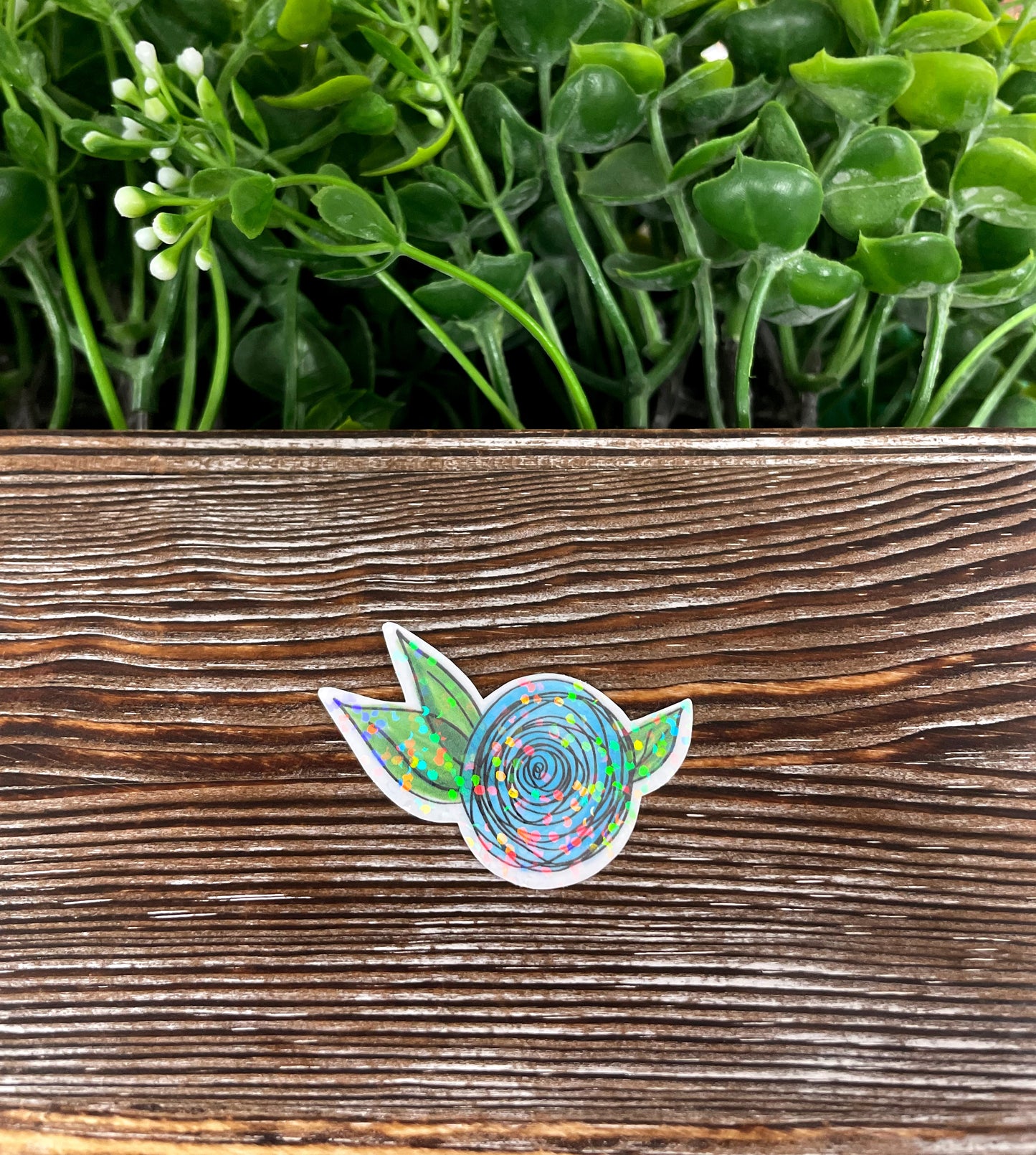 Blue Watercolor Flower, Die Cut Vinyl Sticker, , Boho Fun, Water Resistant |Sticker or Magnet