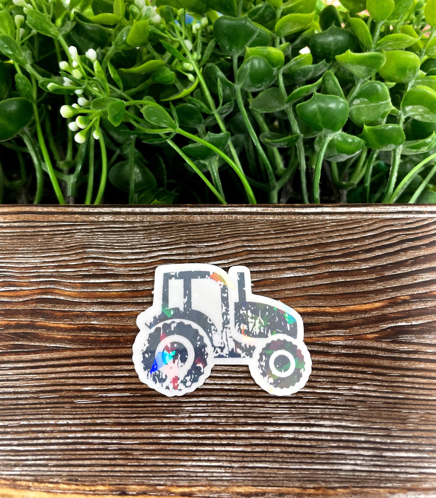 Distressed Tractor, Die Cut Vinyl Sticker, , Boho Fun, Water Resistant |Sticker or Magnet