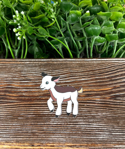 Baby Goat Kid, Die Cut Vinyl Sticker, , Boho Fun, Water Resistant |Sticker or Magnet