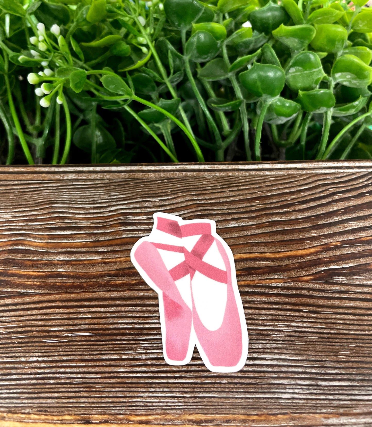 Pink Ballerina Ballet Toe Shoes Sticker |Sticker or Magnet