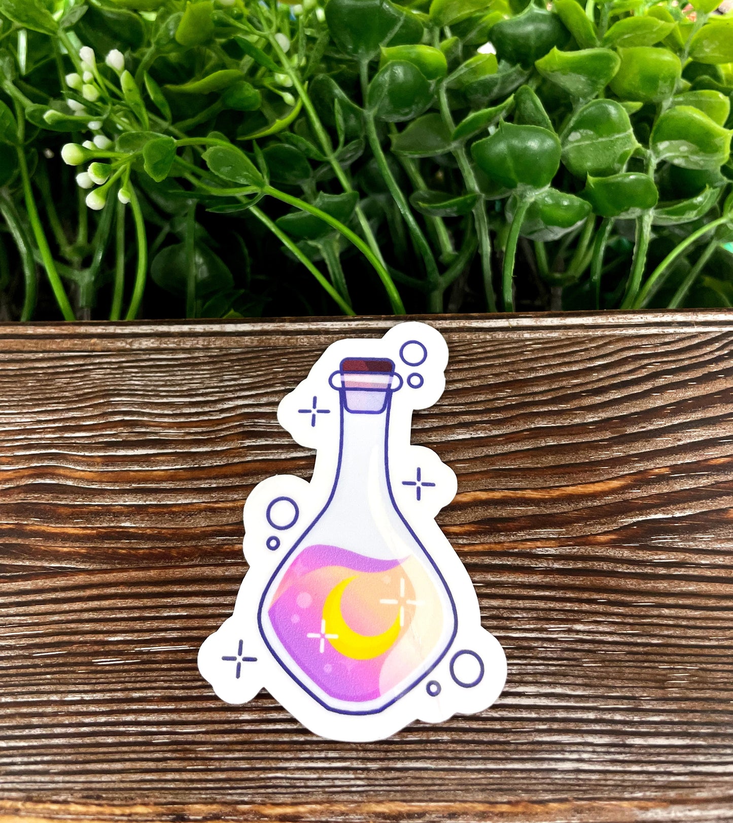 Mystic Potion Bottle, Die Cut Vinyl Sticker, , Boho Fun, Water Resistant |Sticker or Magnet