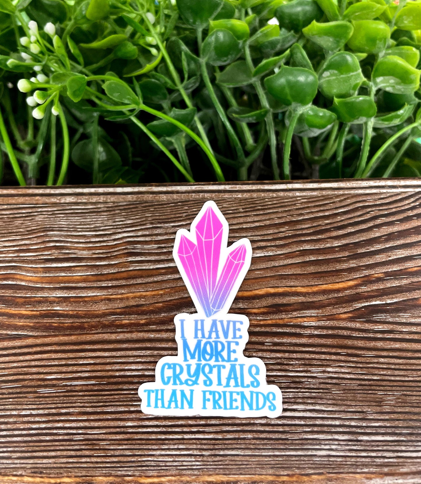 I Have More Crystals than Friends Sticker |Sticker or Magnet