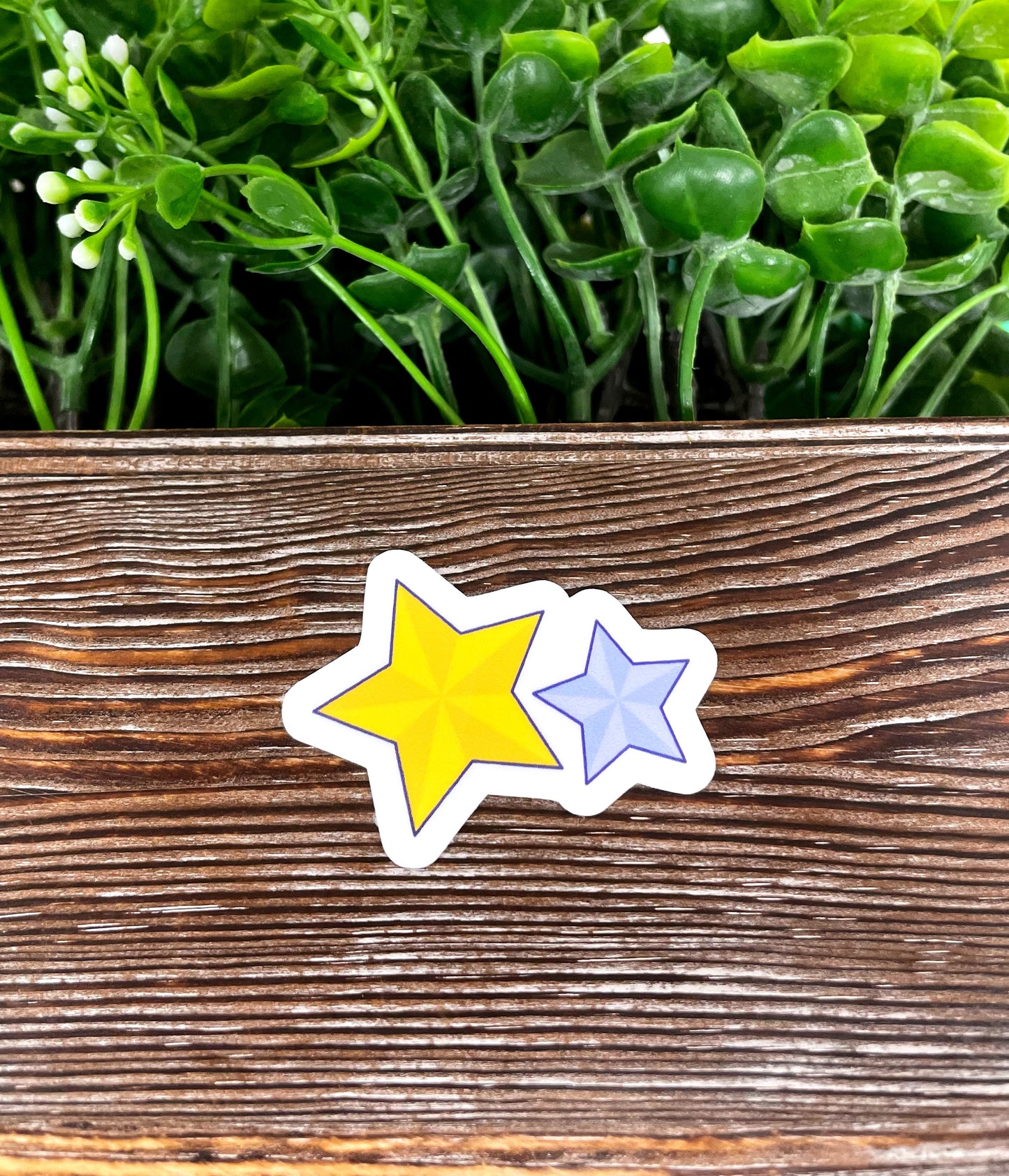 Magical Yellow Blue Stars Sticker |Sticker or Magnet
