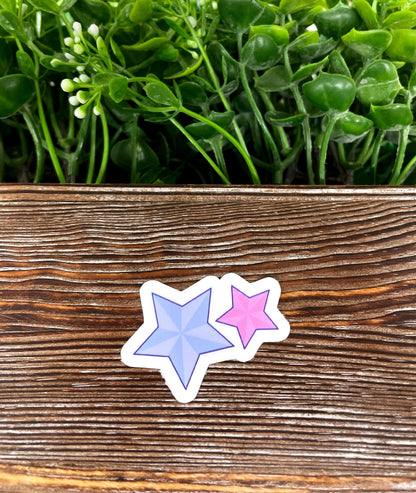 Magical Purple Pink Stars Sticker |Sticker or Magnet
