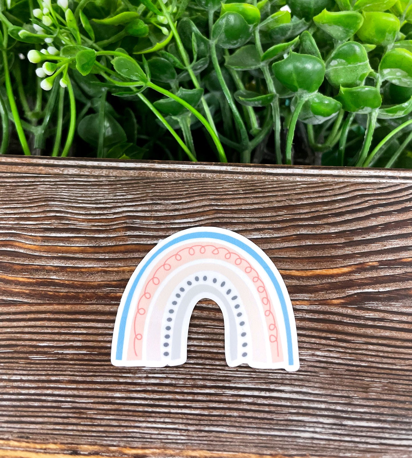 Swirls and Dots Bohemian Rainbow Sticker |Sticker or Magnet