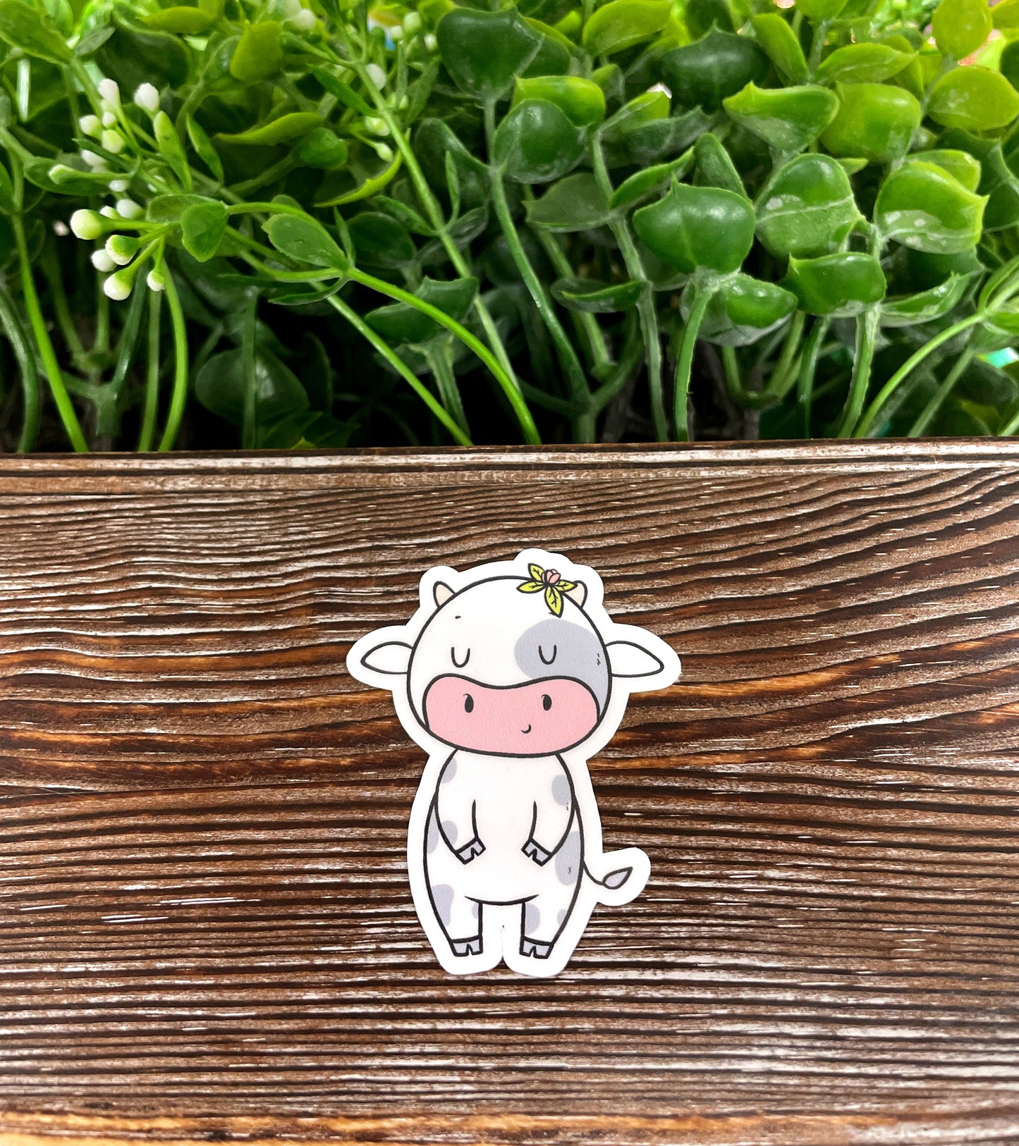 Cute Cow Sticker |Sticker or Magnet