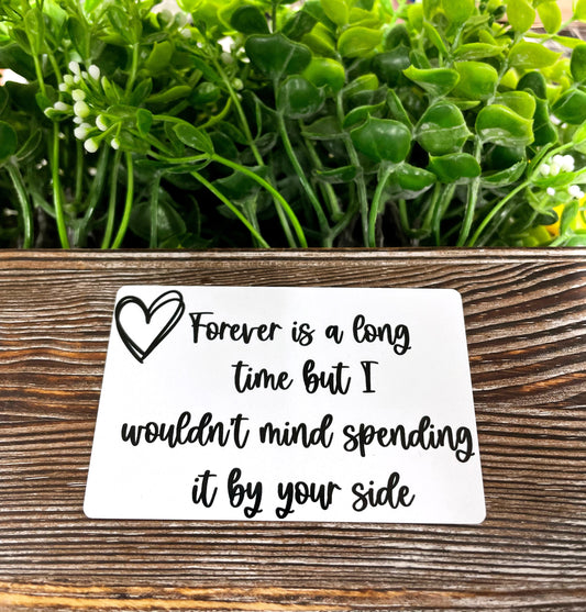 Anniversary Gift, Husband Wallet Card, Sublimation, Pearly White Metal,  Message - Handmade by Marlayna