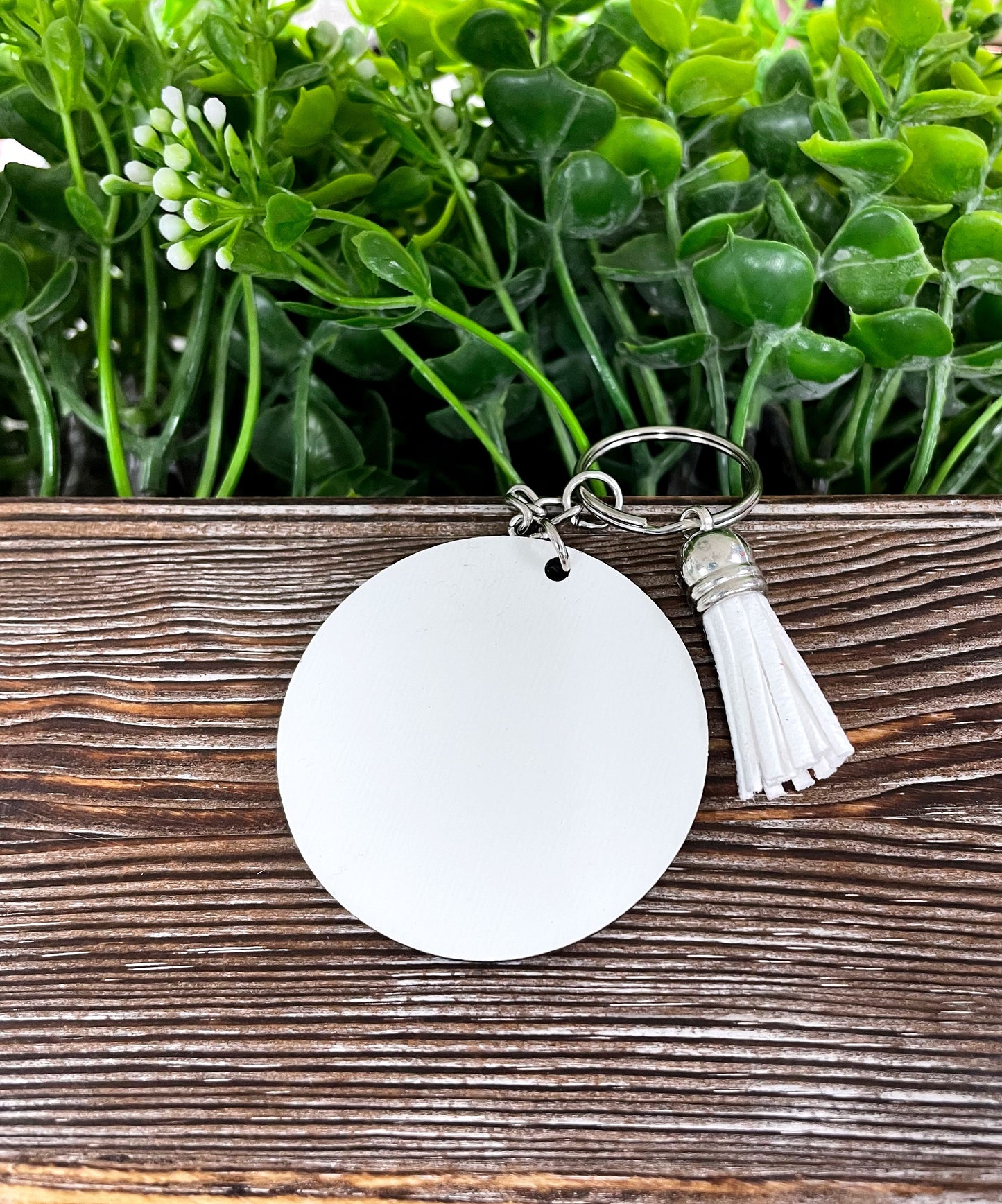 Nursing is a Work of Heart, MDF Round Keychain w/ Tassle, , Boho Fun, Sublimation - Handmade by Marlayna