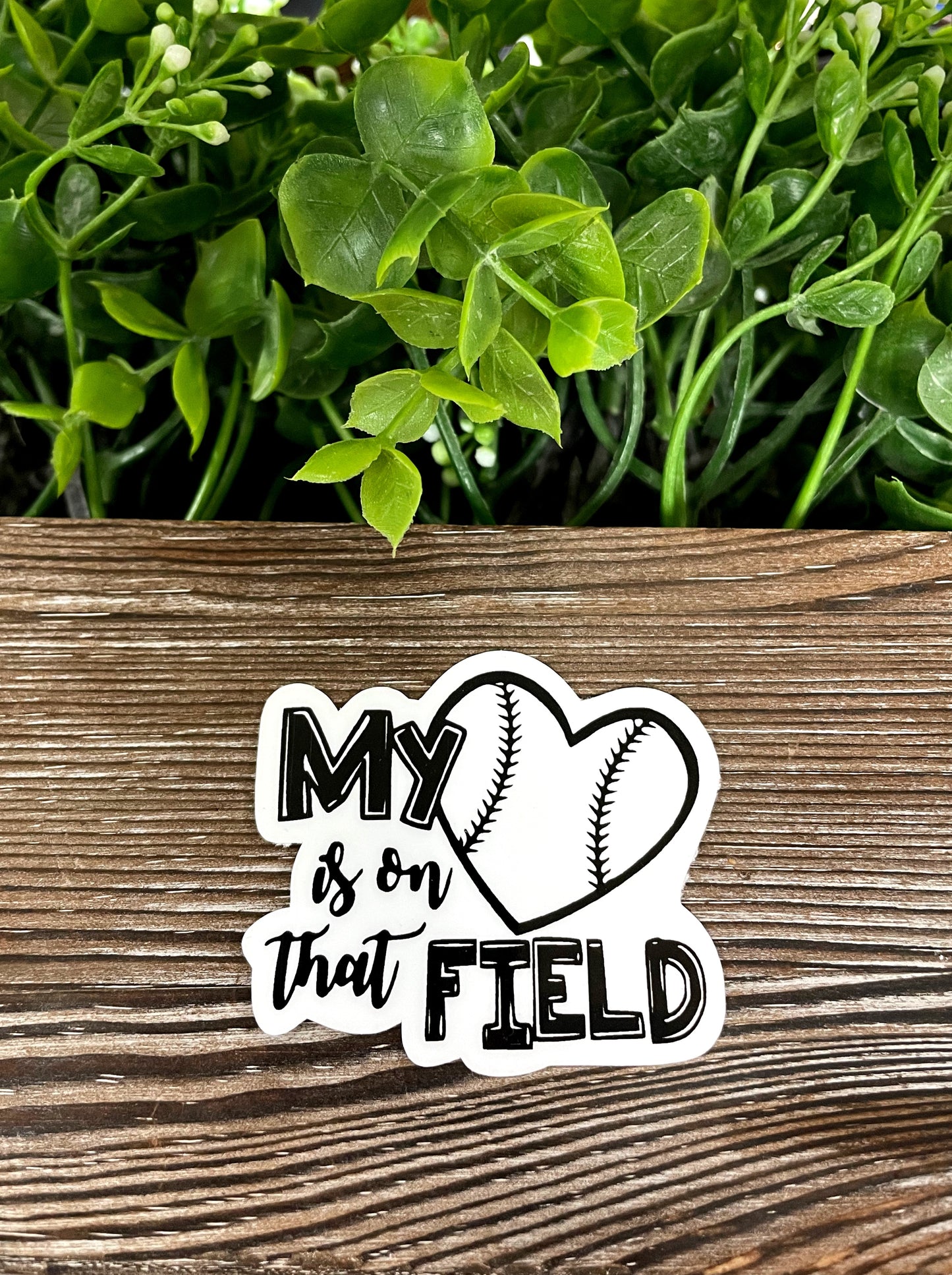 My Heart is on That Field Sticker, Baseball Mom |Sticker or Magnet