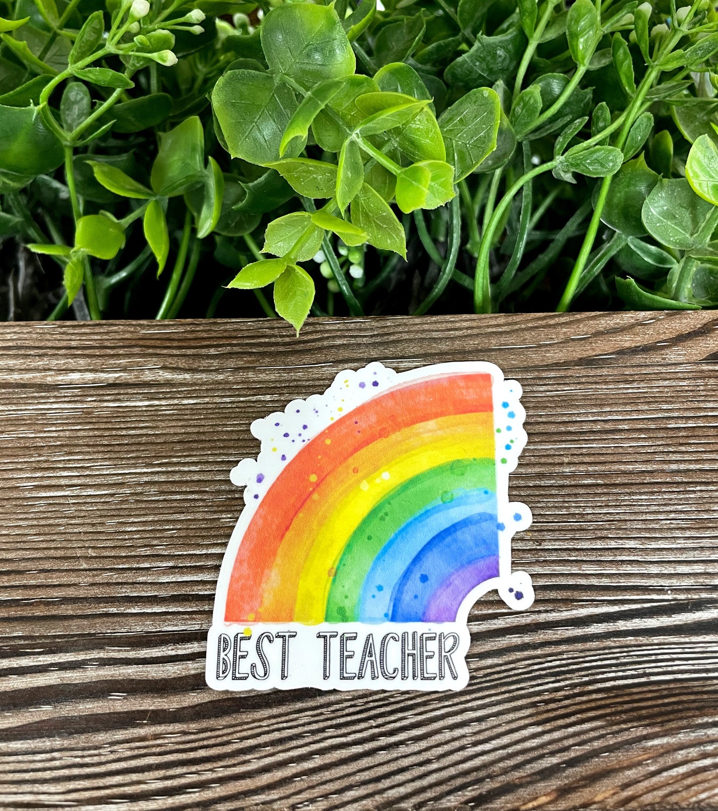 Best Teacher Sticker, Rainbow |Sticker or Magnet