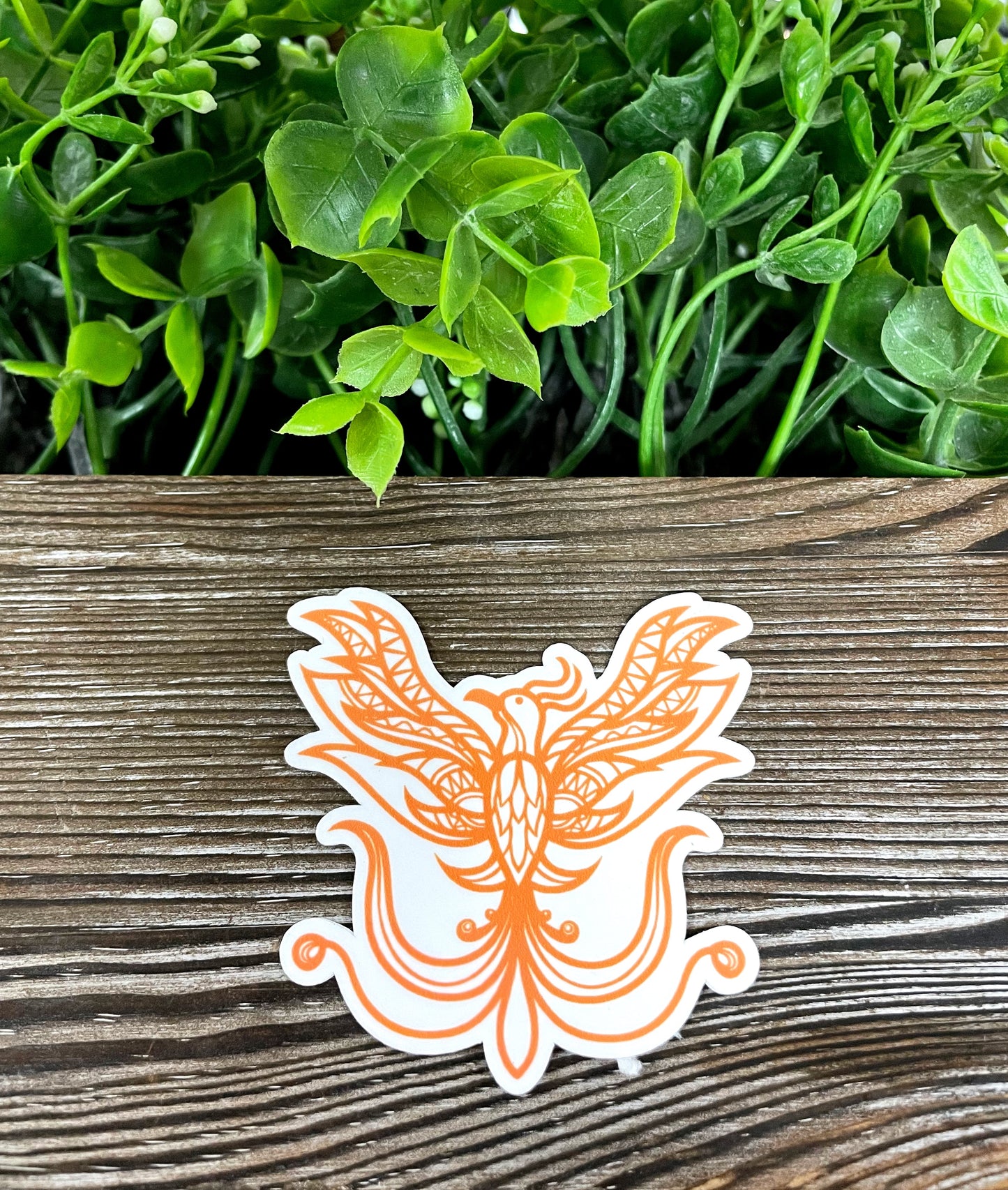 Orange Phoenix Rising Sticker |Sticker or Magnet