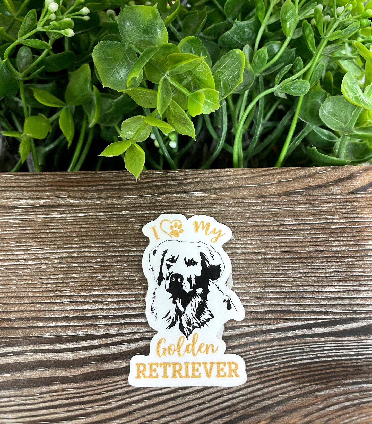 I Love my Golden Retriever Sticker, Dog Breed |Sticker or Magnet