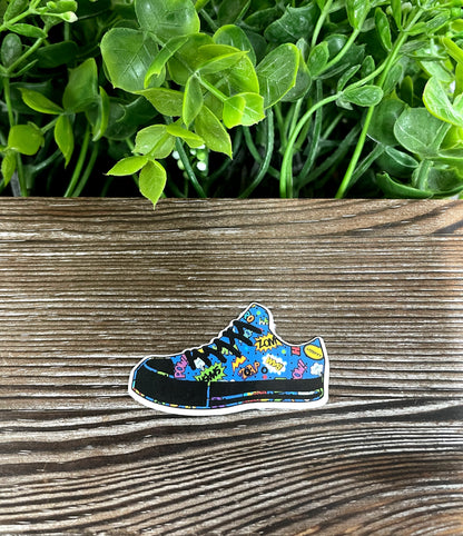 Comic Book Phrases Low Top Shoes Sticker |Sticker or Magnet