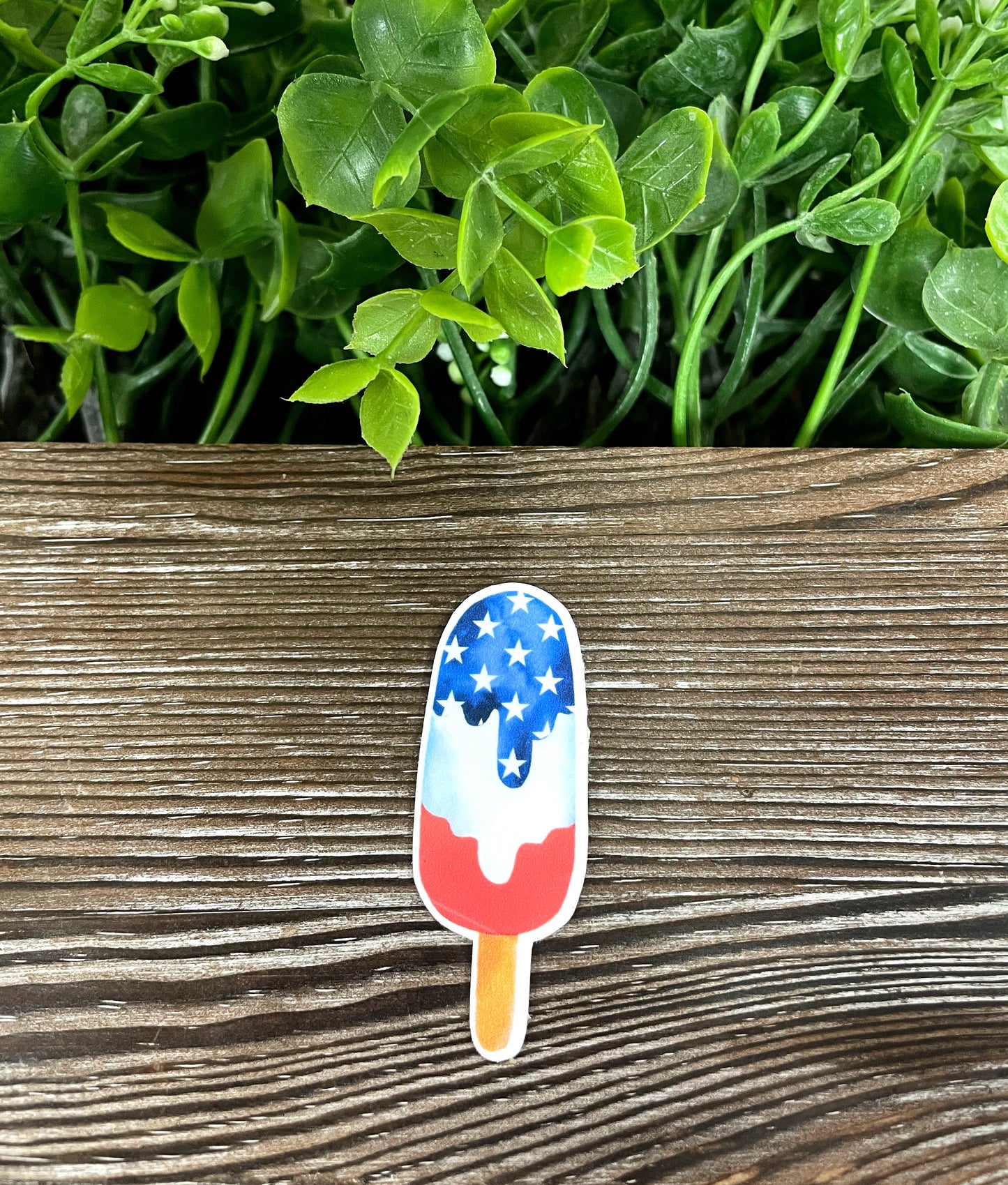 American Flag Sticker, Patriotic Popsicle, Die Cut Vinyl Sticker, Boho Fun, Water Resistant, Fourth of July, America |Sticker or Magnet