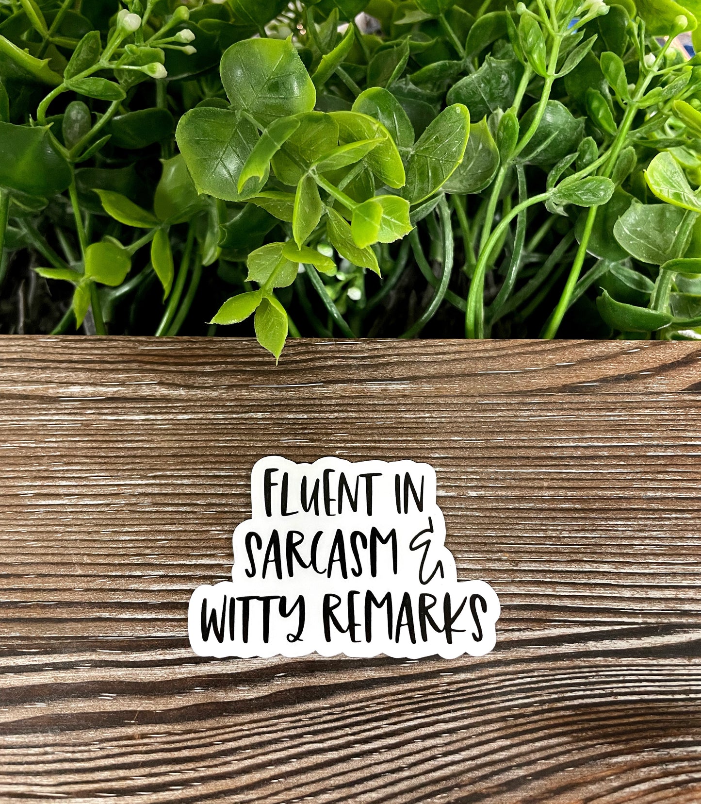 Fluent in Sarcasm and Witty Remarks, Die Cut Vinyl Sticker, Boho Fun, Water Resistant, Snarky Sarcasm Witty Quote, Funny Saying |Sticker or Magnet