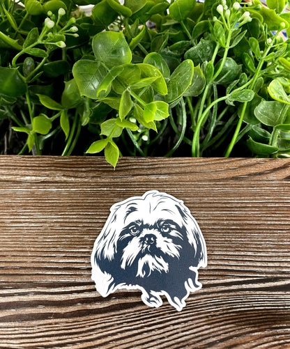 Shih Tzu Dog Sticker |Sticker or Magnet