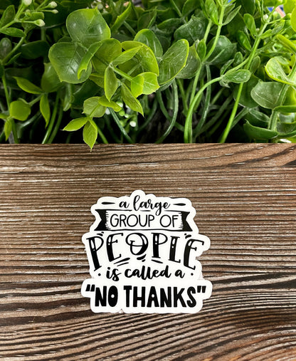 Introvert Sticker, Die Cut Vinyl Sticker, Boho Fun, Water Resistant, Snarky Sarcasm Witty Quote, Funny Saying |Sticker or Magnet