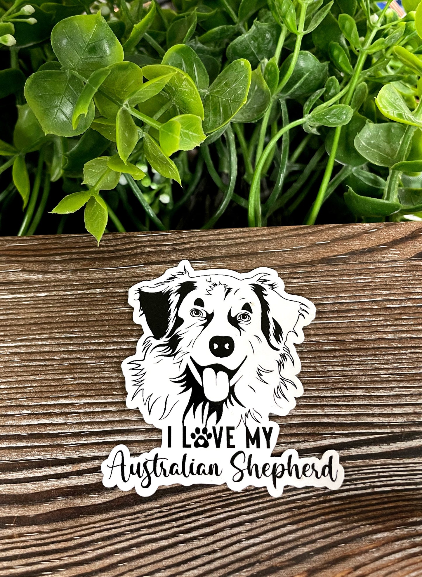 I Love my Australian Shepherd Sticker, Dog Breed |Sticker or Magnet