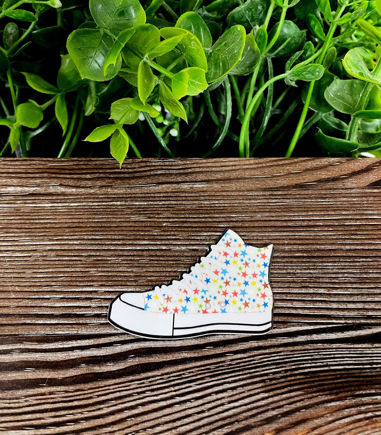 Multicolored Stars High Top Shoes Sticker |Sticker or Magnet