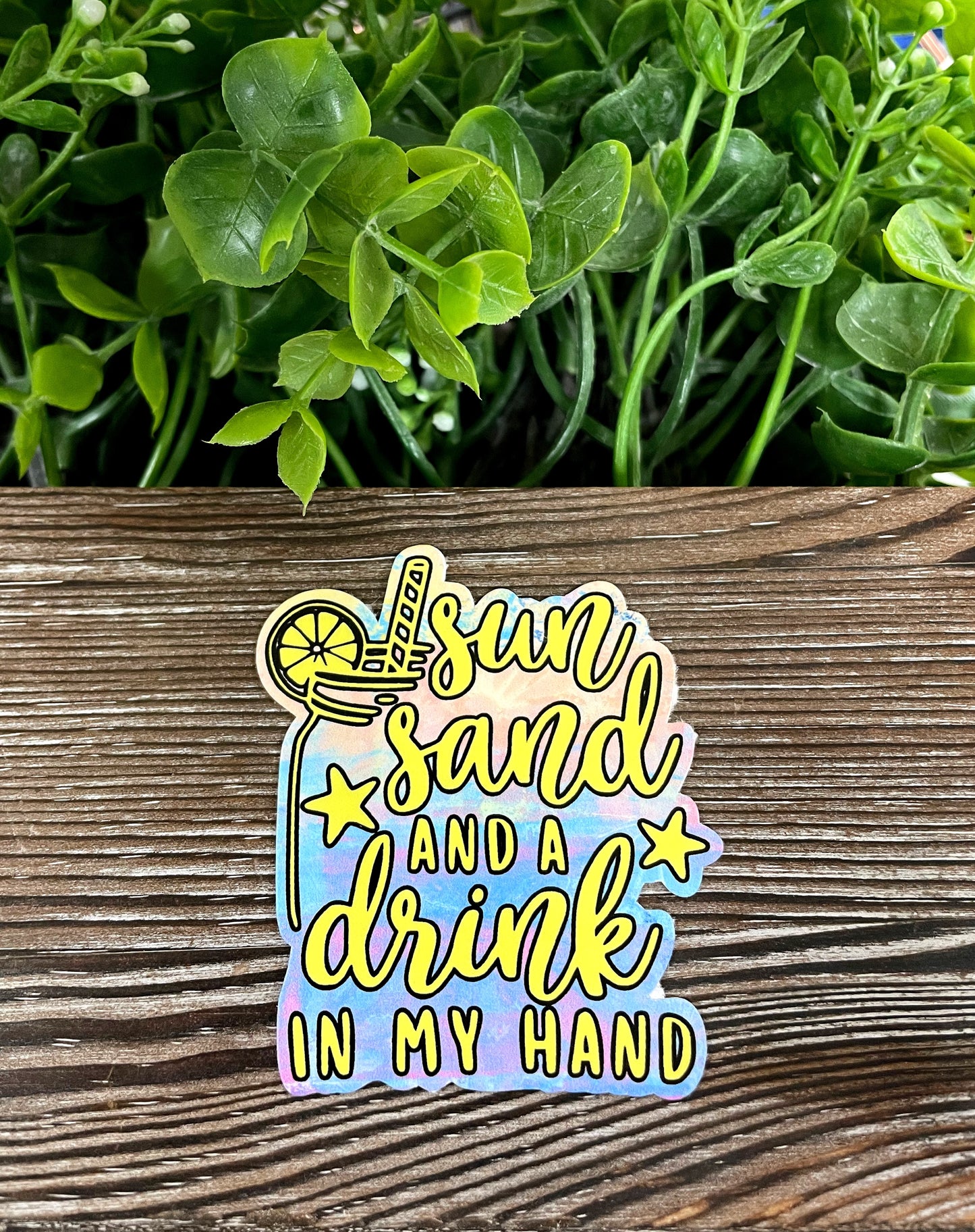 Vacation Sticker, Die Cut Vinyl Sticker, Boho Fun, Water Resistant, Motivational Positivity |Sticker or Magnet