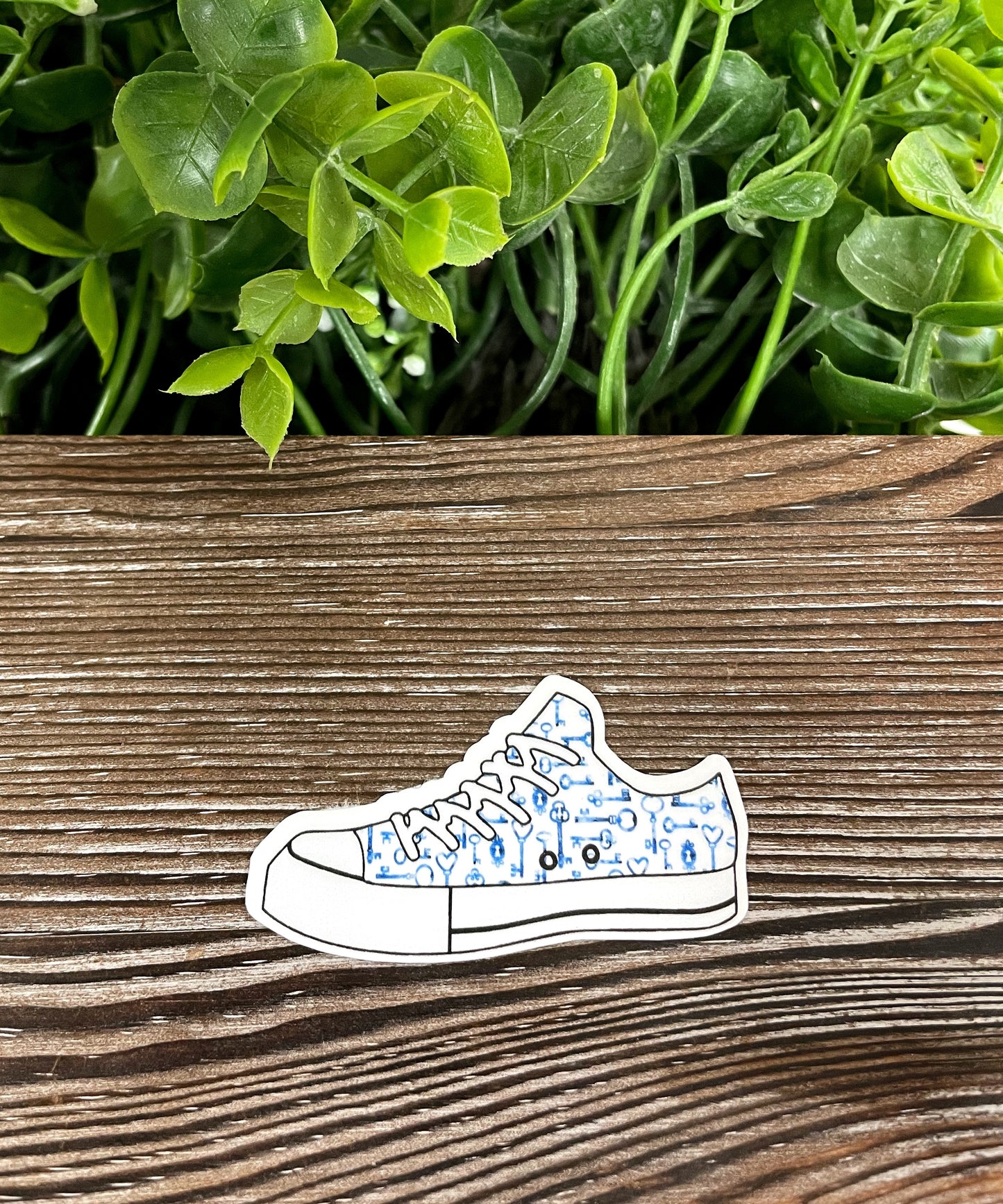 Blue Vintage Skeleton Keys Low Top Shoes Sticker |Sticker or Magnet