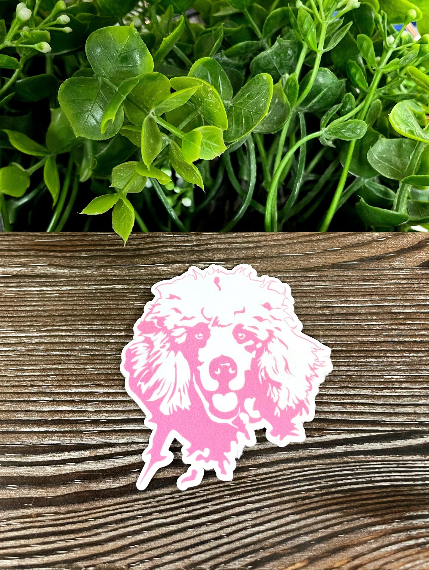 Pink Poodle Sticker |Sticker or Magnet