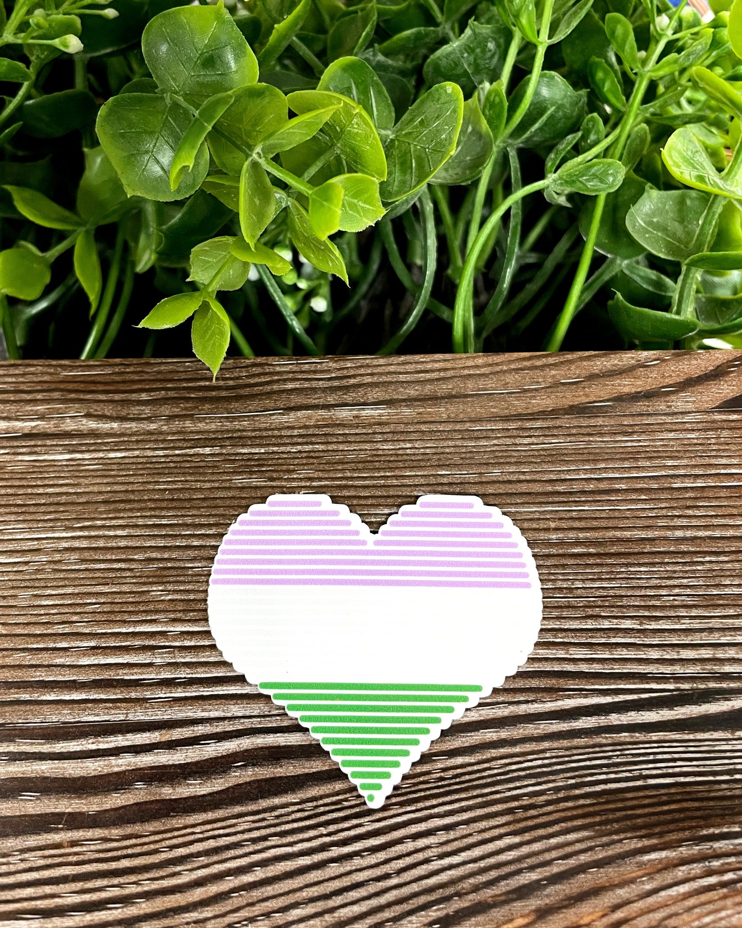 LGBT Genderqueer Heart Sticker |Sticker or Magnet