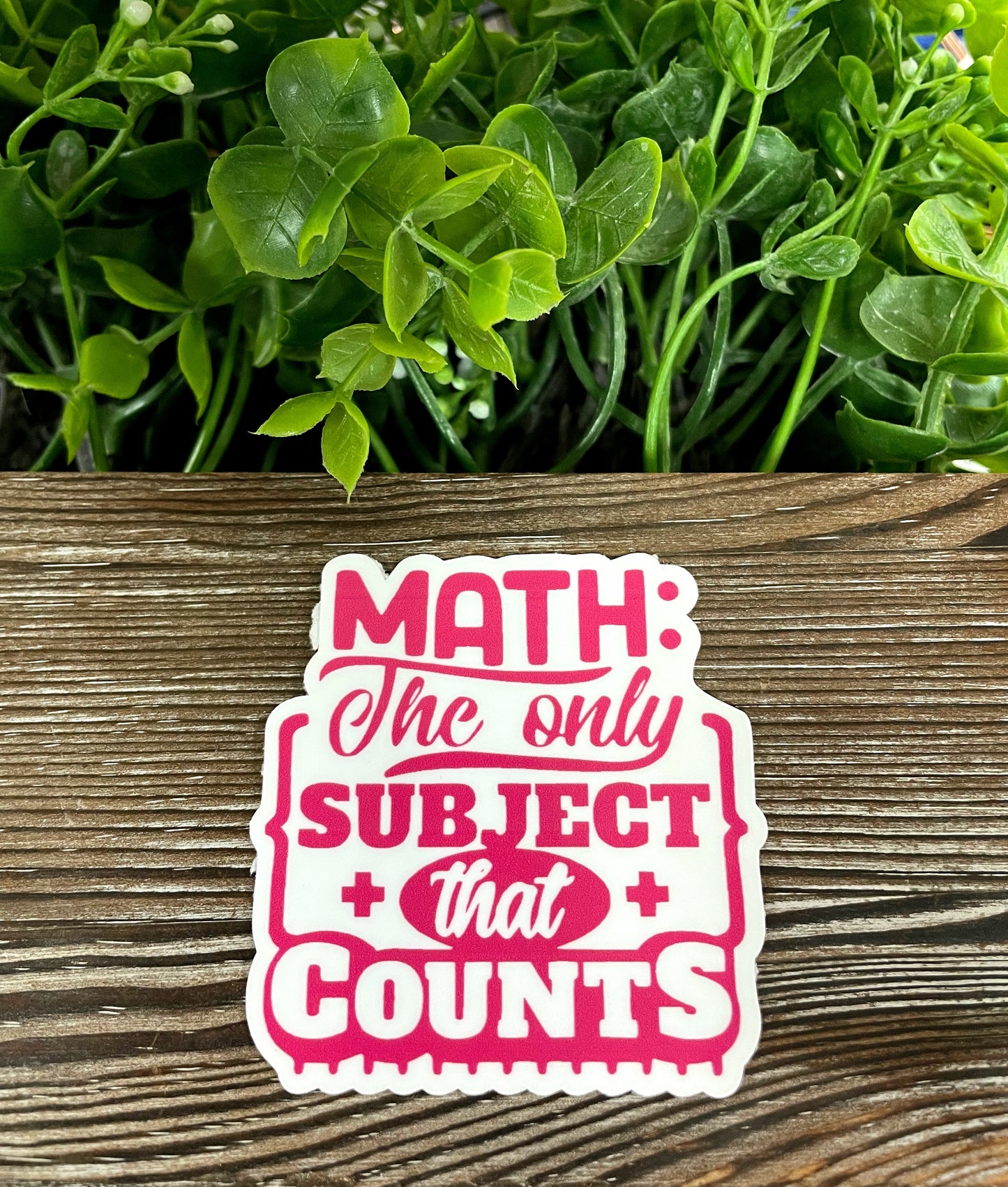 Math The Only Subject that Counts Sticker |Sticker or Magnet
