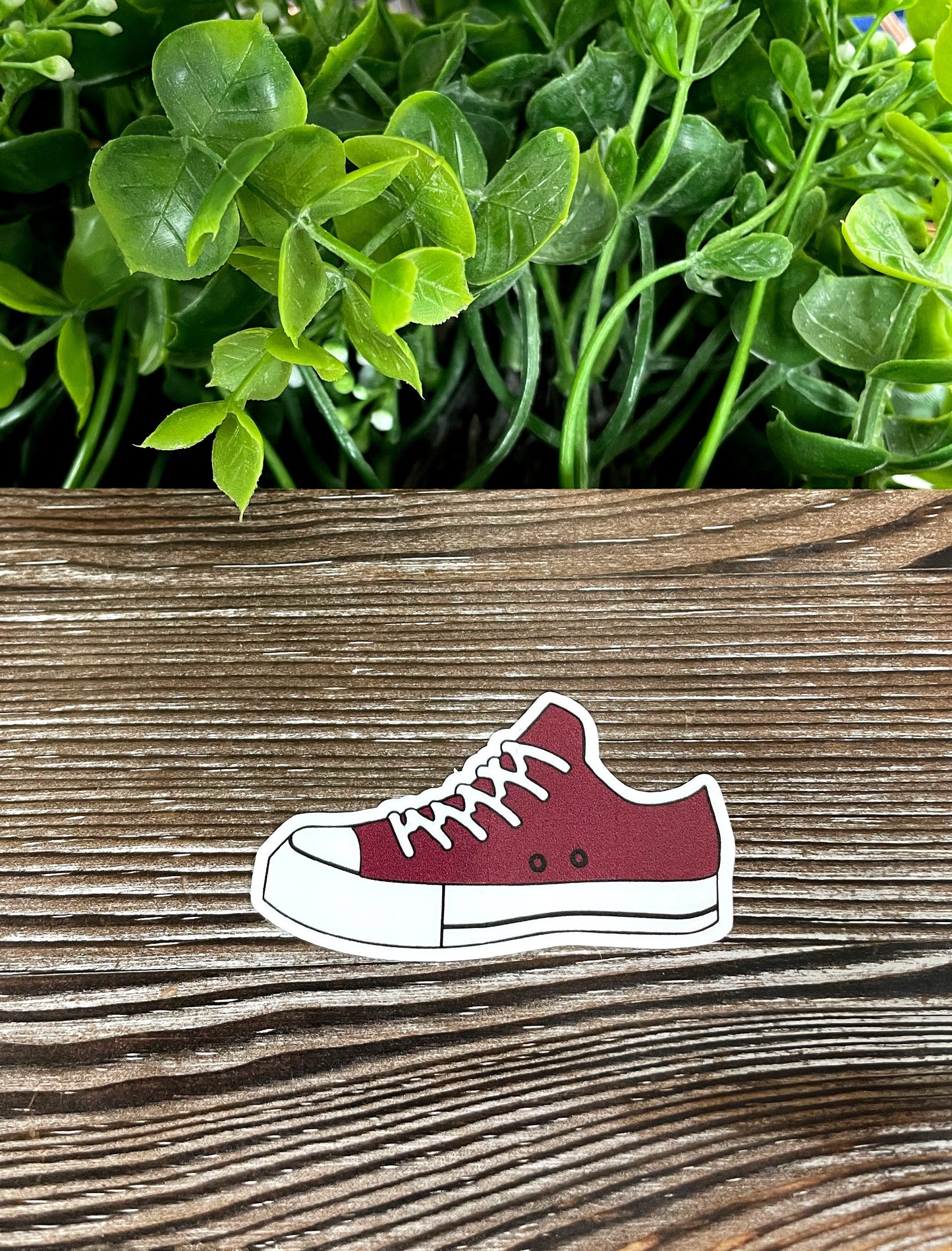 Red Maroon Low Top Shoes Sticker |Sticker or Magnet
