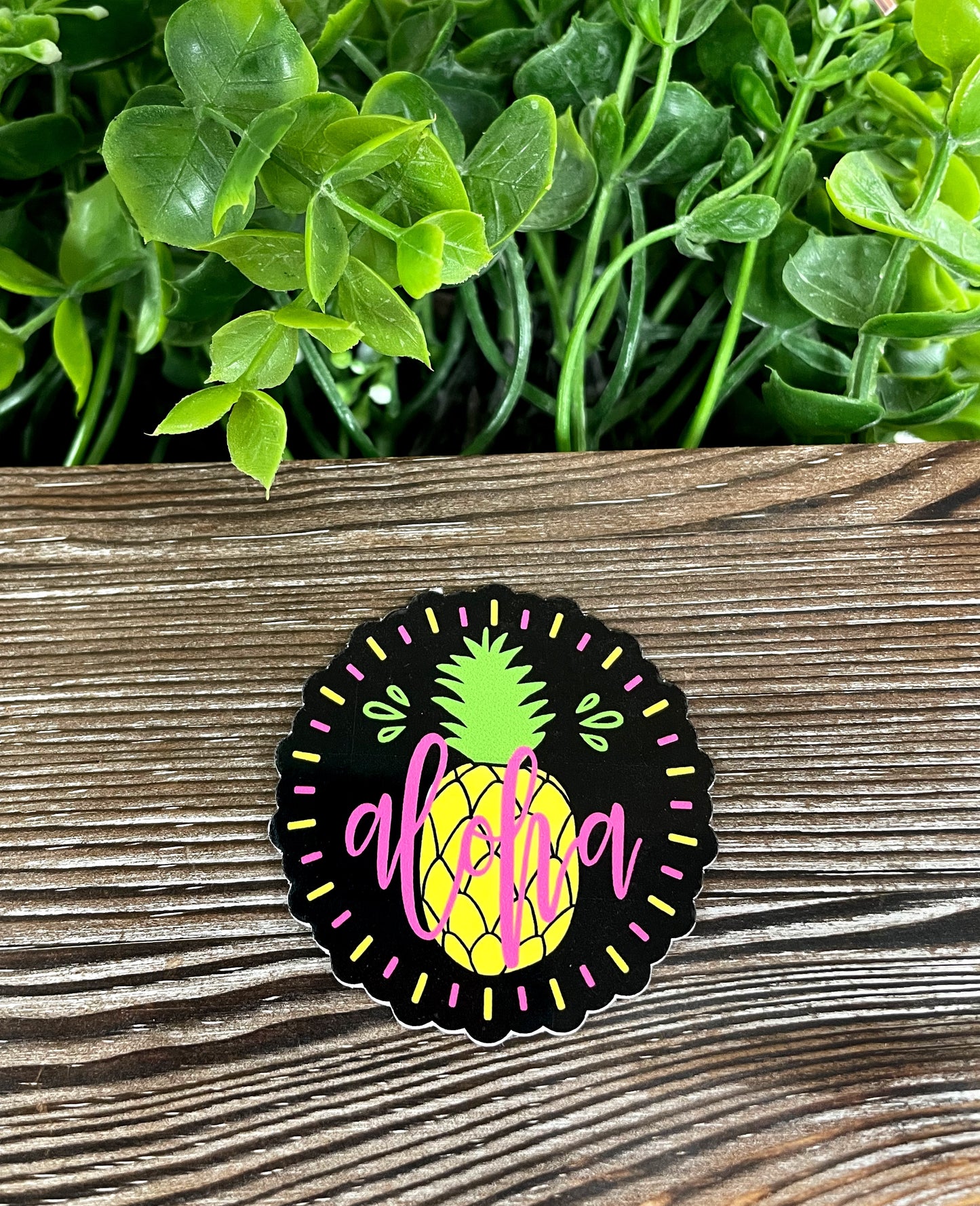 Aloha Pineapple Sticker |Sticker or Magnet