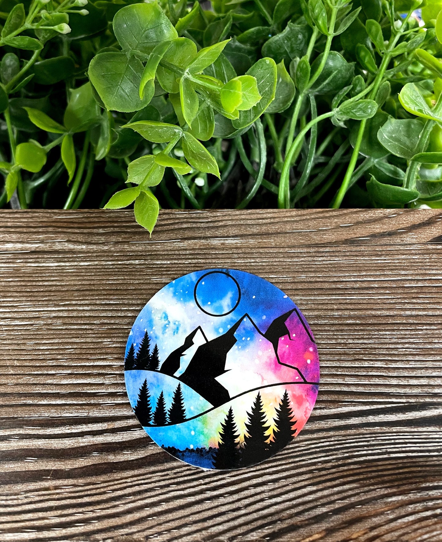 Mountains and Trees Sticker |Sticker or Magnet
