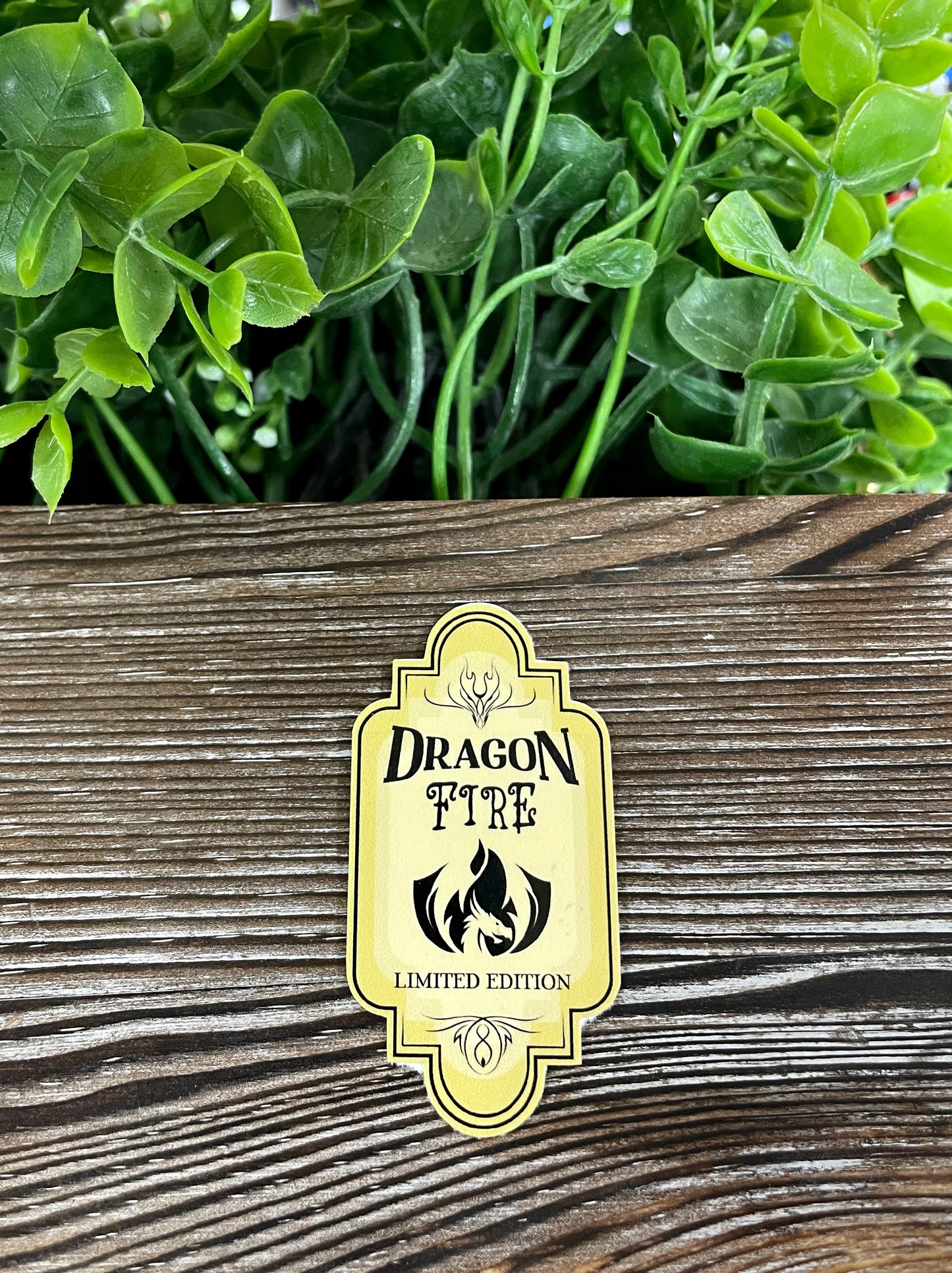 Dragon Fire Limited Edition, Die Cut Vinyl Sticker, Boho Fun, Water Resistant, Halloween Spooky Bottle Label |Sticker or Magnet