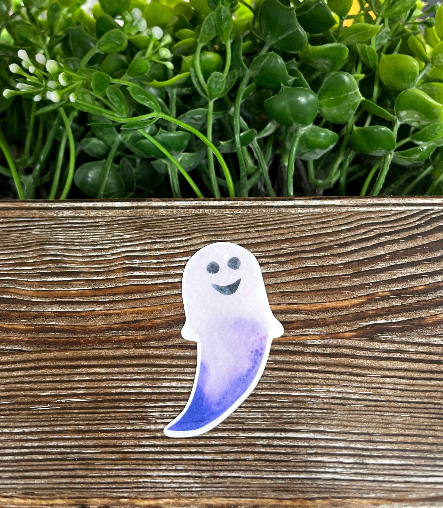 Watercolor Ghost, Die Cut Vinyl Sticker, Boho Fun, Water Resistant, Halloween Blue Pastel |Sticker or Magnet