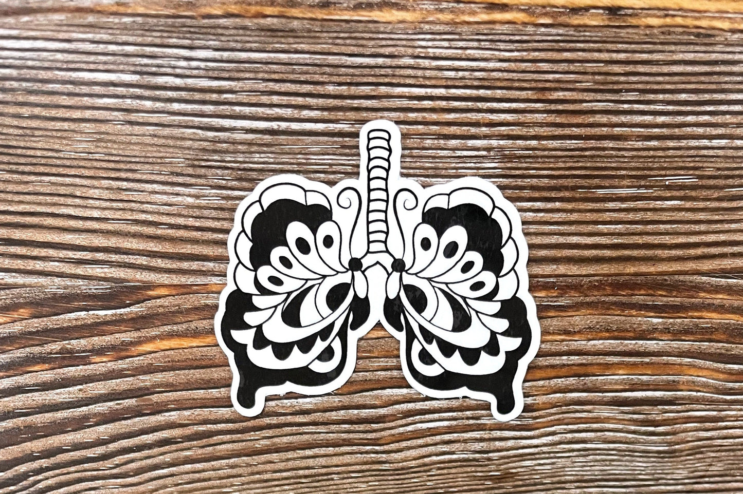 Decorative Lungs, Die Cut Vinyl Sticker, Water Resistant, Botanical Anatomy, Pulmonology Gift, Asthma |Sticker or Magnet