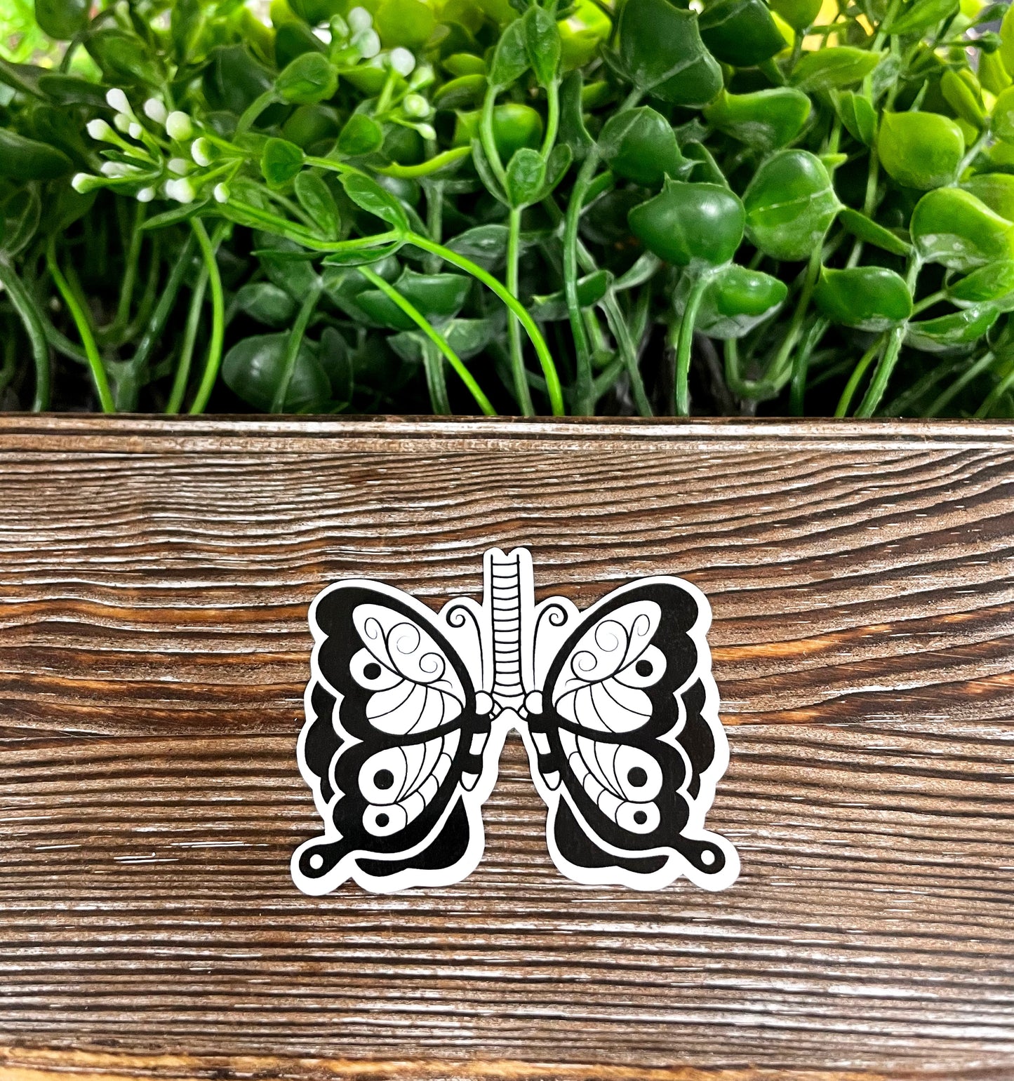 Butterfly Lungs, Die Cut Vinyl Sticker, Water Resistant, Botanical Anatomy, Pulmonology Gift, Asthma |Sticker or Magnet