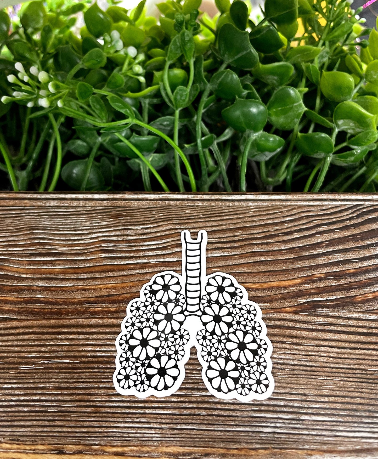Flower Lungs, Die Cut Vinyl Sticker, Water Resistant, Botanical Anatomy, Pulmonology Gift, Asthma |Sticker or Magnet