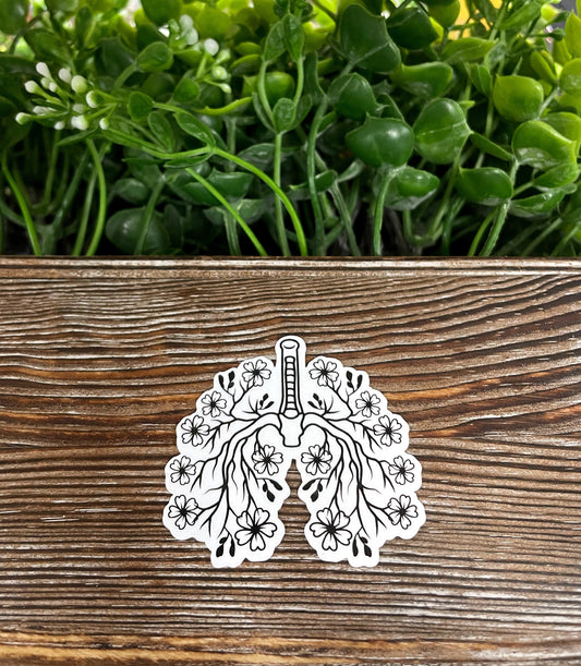 Tree Branch Lungs, Die Cut Vinyl Sticker, Water Resistant, Botanical Anatomy, Pulmonology Gift, Cystic Fibrosis |Sticker or Magnet