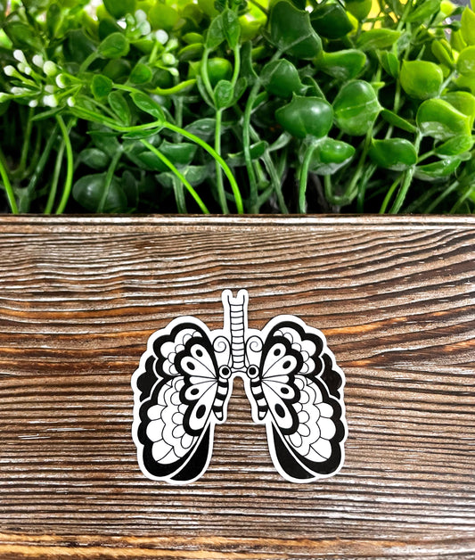 Nature Inspired Lungs, Die Cut Vinyl Sticker, Water Resistant, Botanical Anatomy, Pulmonology Gift, Medical Student |Sticker or Magnet