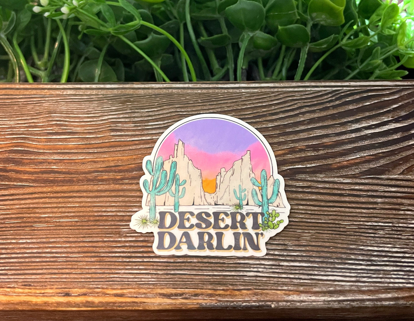 Desert Sticker, Vinyl Magnet |Refrigerator Fridge Car |Western Vibes Boho |Mountain Scene |Sticker or Magnet