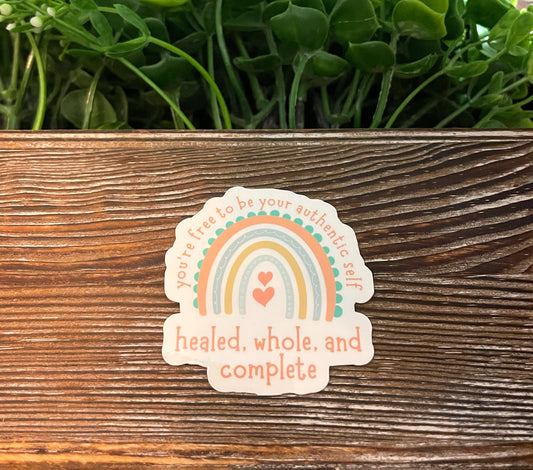Free to be Your Authentic Self |Vinyl Sticker or Magnet |Refrigerator Fridge Car |Motivational Empower |Boho Rainbow |Love Yourself |Sticker or Magnet
