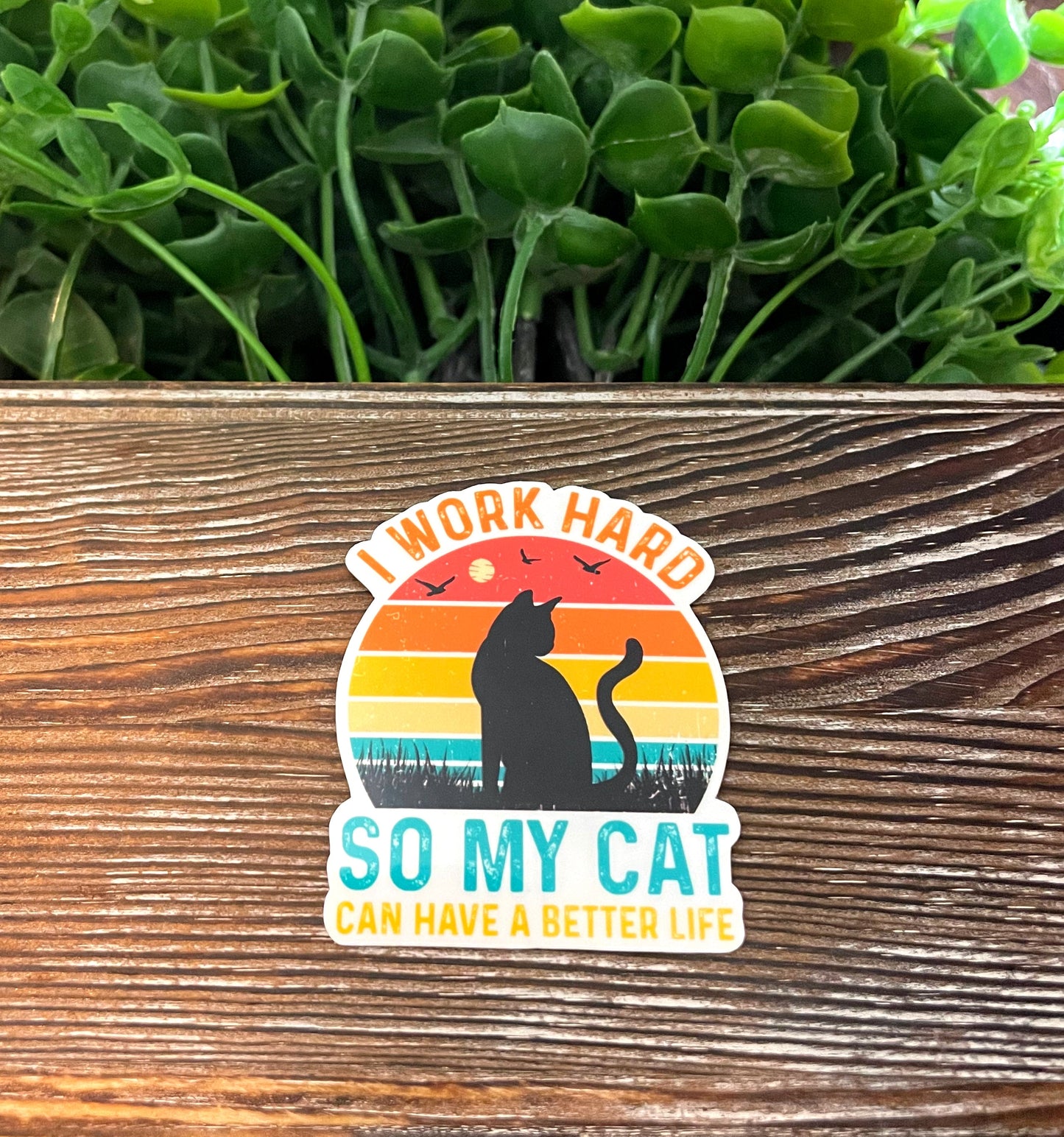 Sarcastic Cat Sticker |Lightweight Vinyl Sticker or Magnet |Vintage Retro |Refrigerator Fridge Car |Cat Mom Pet Dad |Animal Lover |Sticker or Magnet