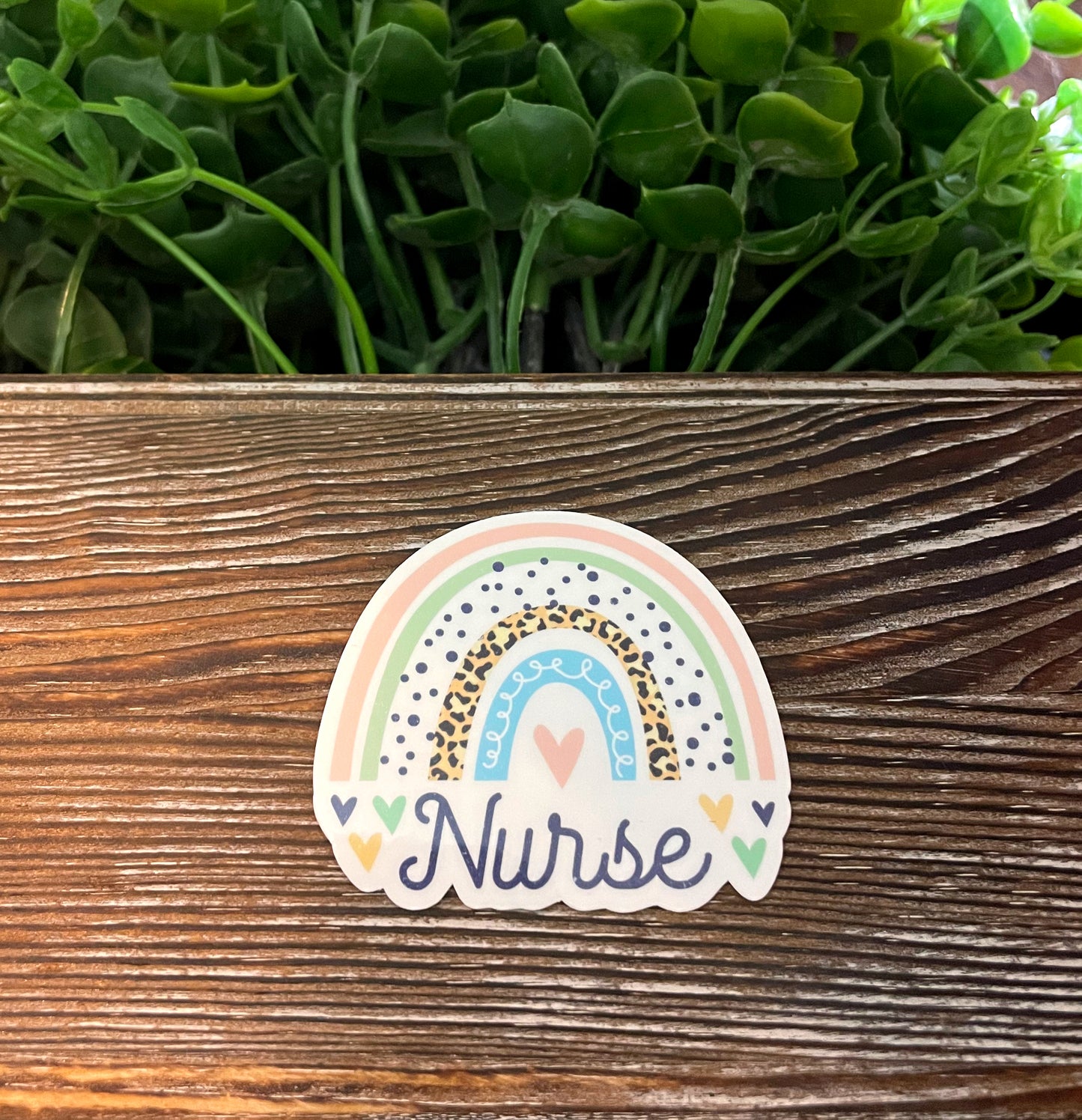 Rainbow Nurse Sticker, Die Cut Vinyl Sticker, Water Resistant, Nursing Student, Staff Gift, Medical Appreciation |Sticker or Magnet