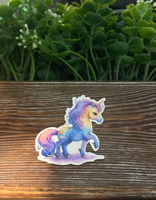 Purple Unicorn |Lightweight Vinyl Sticker or Magnet |Boho Fun |Refrigerator Fridge Car |Fantasy Mythical Creature |Gift for Girl |Sticker or Magnet