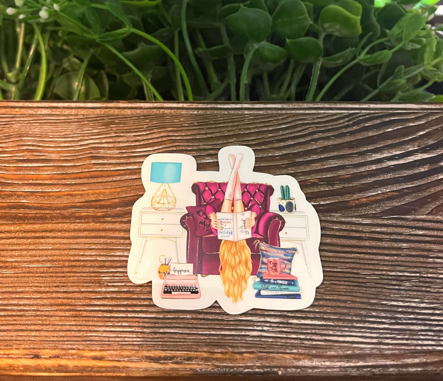 Reading Room |Vinyl Sticker or Magnet |Refrigerator Fridge Car |Learn Knowledge |Love to Read Books |Home Library |E-Reader |Sticker or Magnet