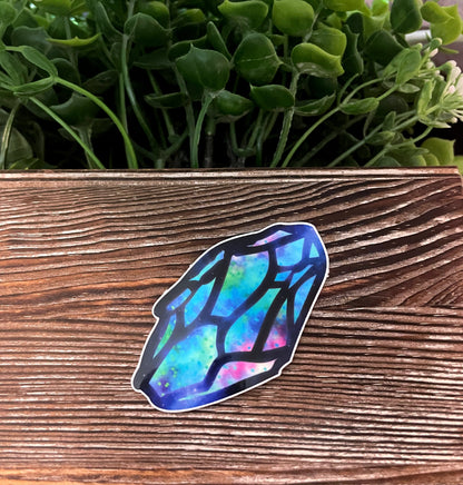 Galaxy Crystal Sticker |Sticker or Magnet |Refrigerator Fridge Car |Gemstones Magic |Celestial Geology Rocks |Sticker or Magnet