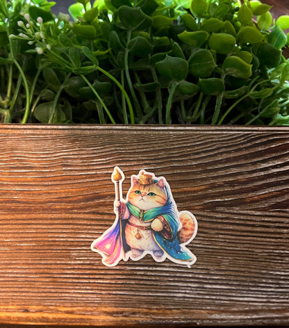 Royal Cat |Lightweight Vinyl Sticker or Magnet |Refrigerator Fridge Car |Love Animals |Fantasy Majestic |Fairytale Feline |Sticker or Magnet