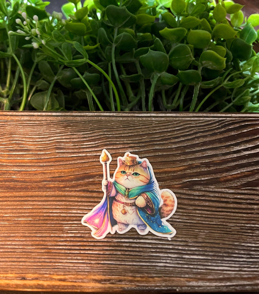 Royal Cat |Lightweight Vinyl Sticker or Magnet |Refrigerator Fridge Car |Love Animals |Fantasy Majestic |Fairytale Feline |Sticker or Magnet