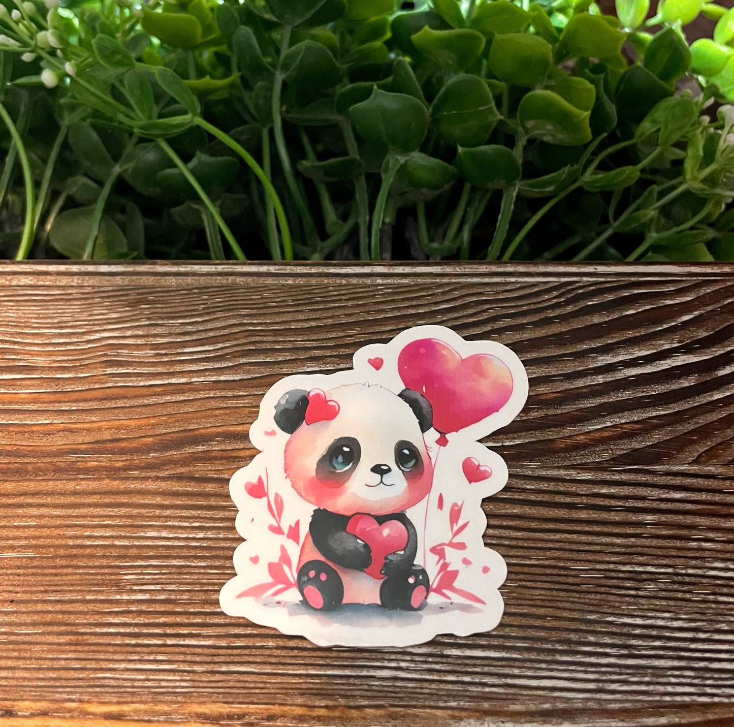 Panda Bear w/ Heart |Vinyl Sticker or Magnet |Refrigerator Fridge Car |Valentines Day |Cute Animal |Love Gift |Sticker or Magnet