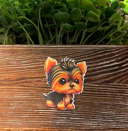 Yorkshire Terrier |Lightweight Vinyl Sticker or Magnet |Boho Fun |Refrigerator Fridge Car |Dog Mom Animal Lover |Pet Breed |Sticker or Magnet